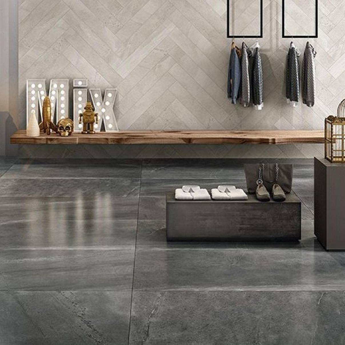 BRIT STONE - SAND MATTE - 18″ × 36″