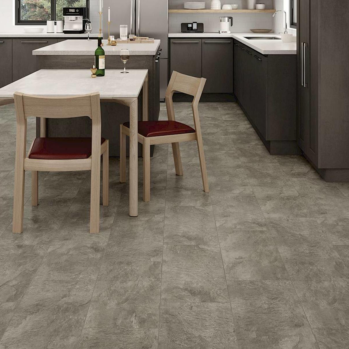 ULTRACERAMIC - CASTELLI MARBLE LIGHT GREY 18" x 18"